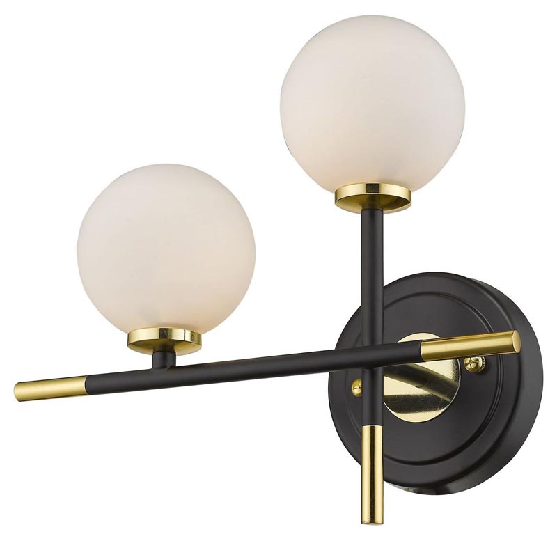 Бра Galant Sconce gold left Золотой Черный Белое матовое стекло в Новосибирске | Loft Concept 