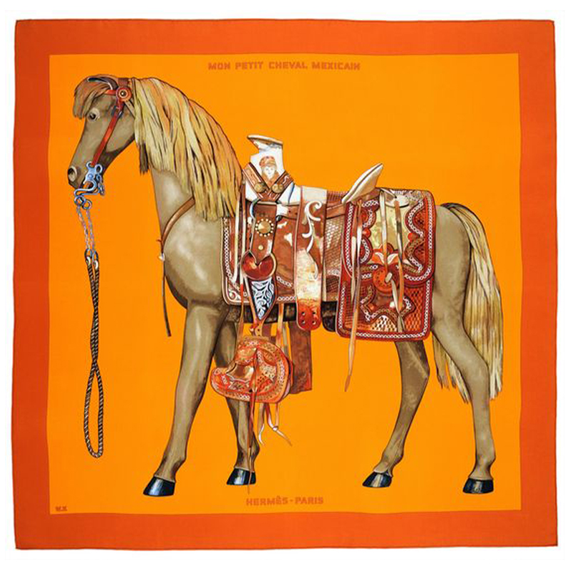 Плед Hermes Horse Orange Plaid Оранжевый в Новосибирске | Loft Concept 