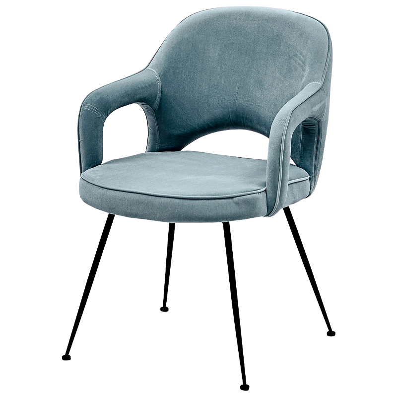 Стул Taube Stool Pastel Blue Голубой пастельный Черный в Новосибирске | Loft Concept 