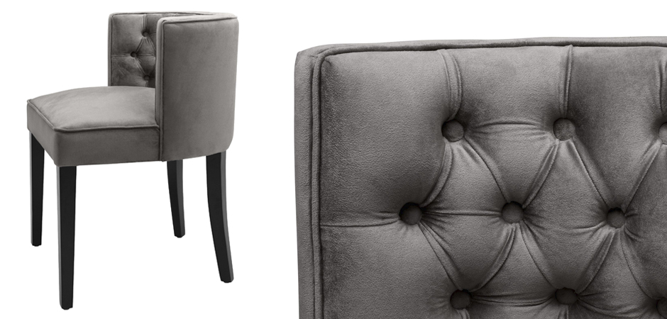 Стул Eichholtz Dining Chair Dearborn grey - фото №1