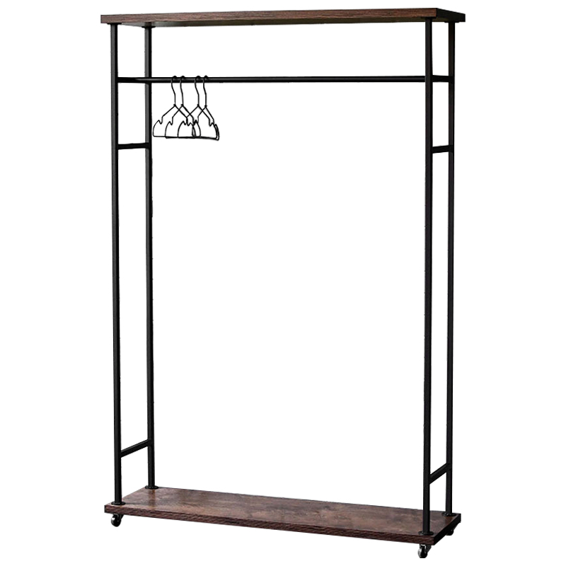 Рейл Lowery Brown Industrial Metal Rust Clothes Rail Черный Коричневый в Новосибирске | Loft Concept 