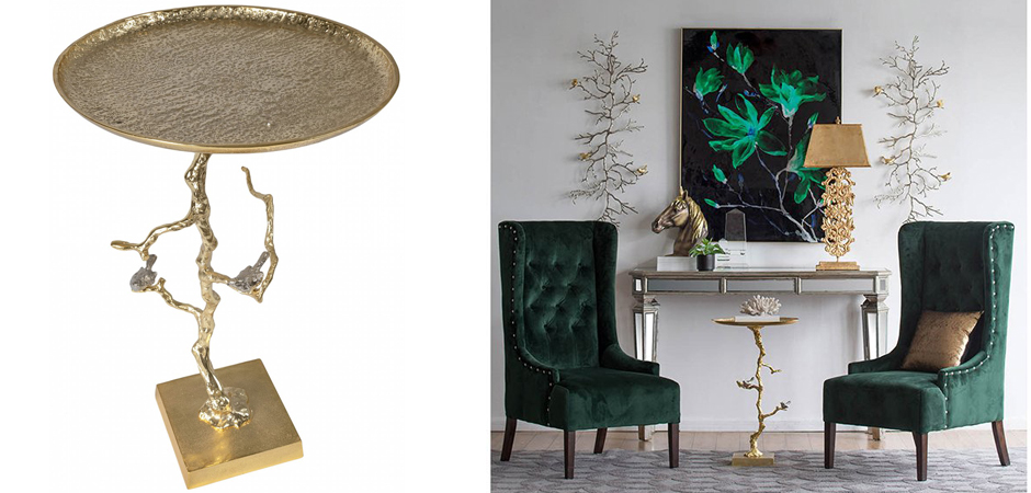 Приставной столик Tree Branch & Bird Gold Приставной столик Tree Branch & Bird Gold - Loft-Concept в Новосибирске