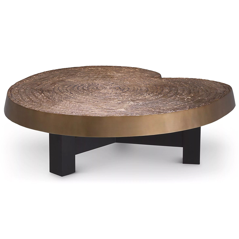 Кофейный стол Eichholtz Coffee Table Anabelle Черный Золотой в Новосибирске | Loft Concept 