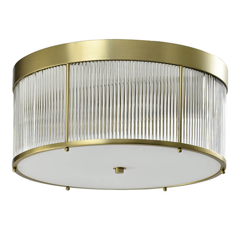 Потолочный светильник Caleb Brass Ceiling Lamp Латунь Прозрачный (Transparent) в Новосибирске | Loft Concept 