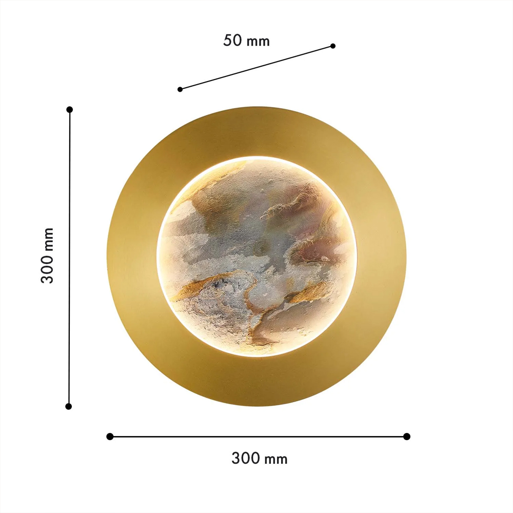 Бра в форме диска цвета латунь Brass Borders в Новосибирске