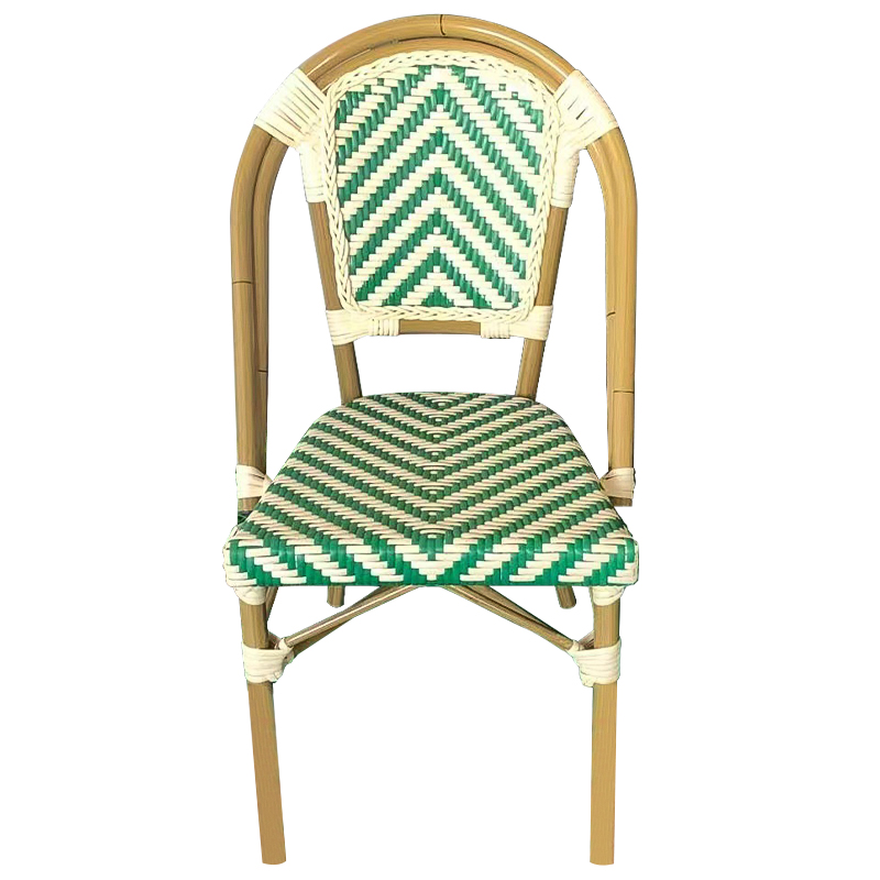 Стул ротанг Wicker Fabian Rattan Chair Green Древесина Зеленый Бежевый в Новосибирске | Loft Concept 