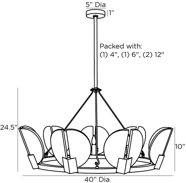 Люстра Arteriors SIERRA CHANDELIER GOLD в Новосибирске