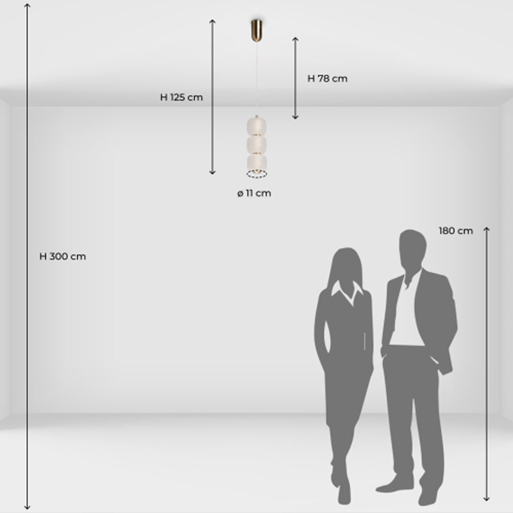 Подвесной светильник с 3-мя округлыми матовыми плафонами из белого стекла Golden Swirl в Новосибирске