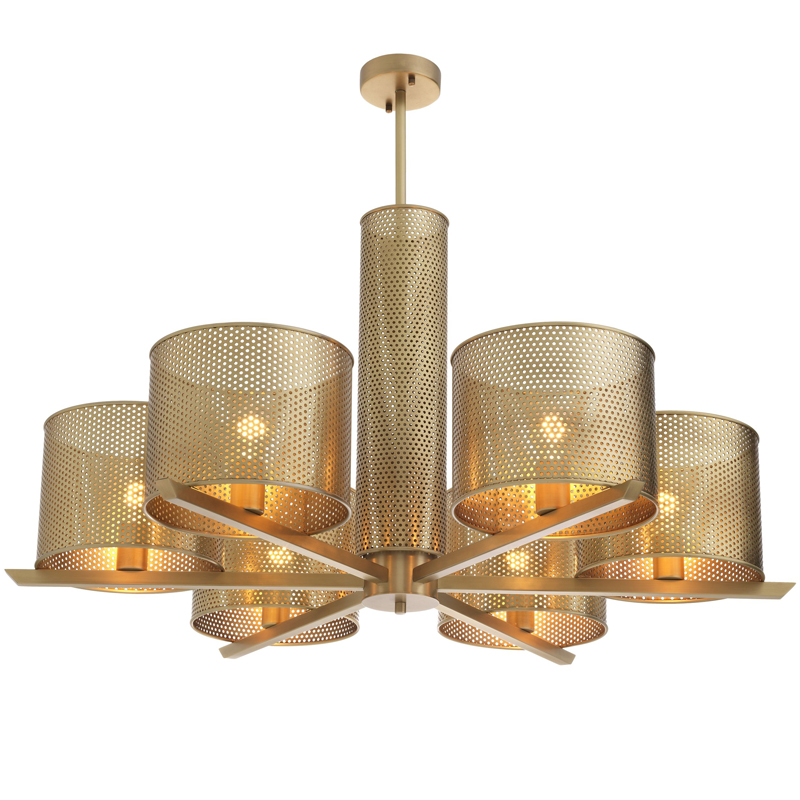 Люстра Eichholtz Chandelier Morrison Brass Латунь в Новосибирске | Loft Concept 