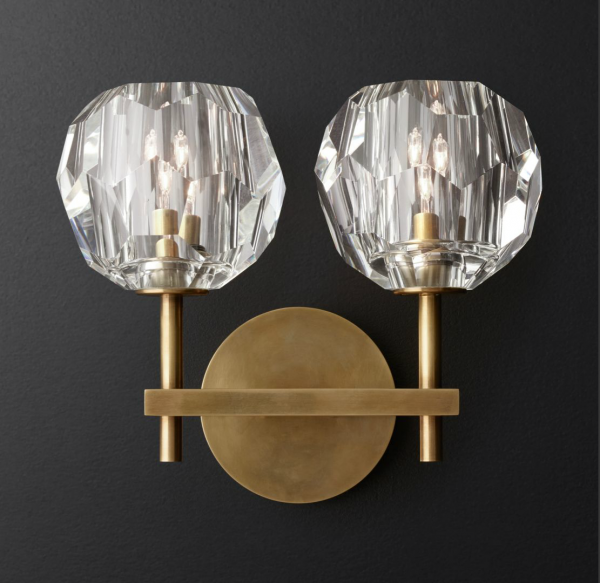 Бра Бра RH Boule de Cristal Double Sconce Brass Латунь в Новосибирске | Loft Concept 