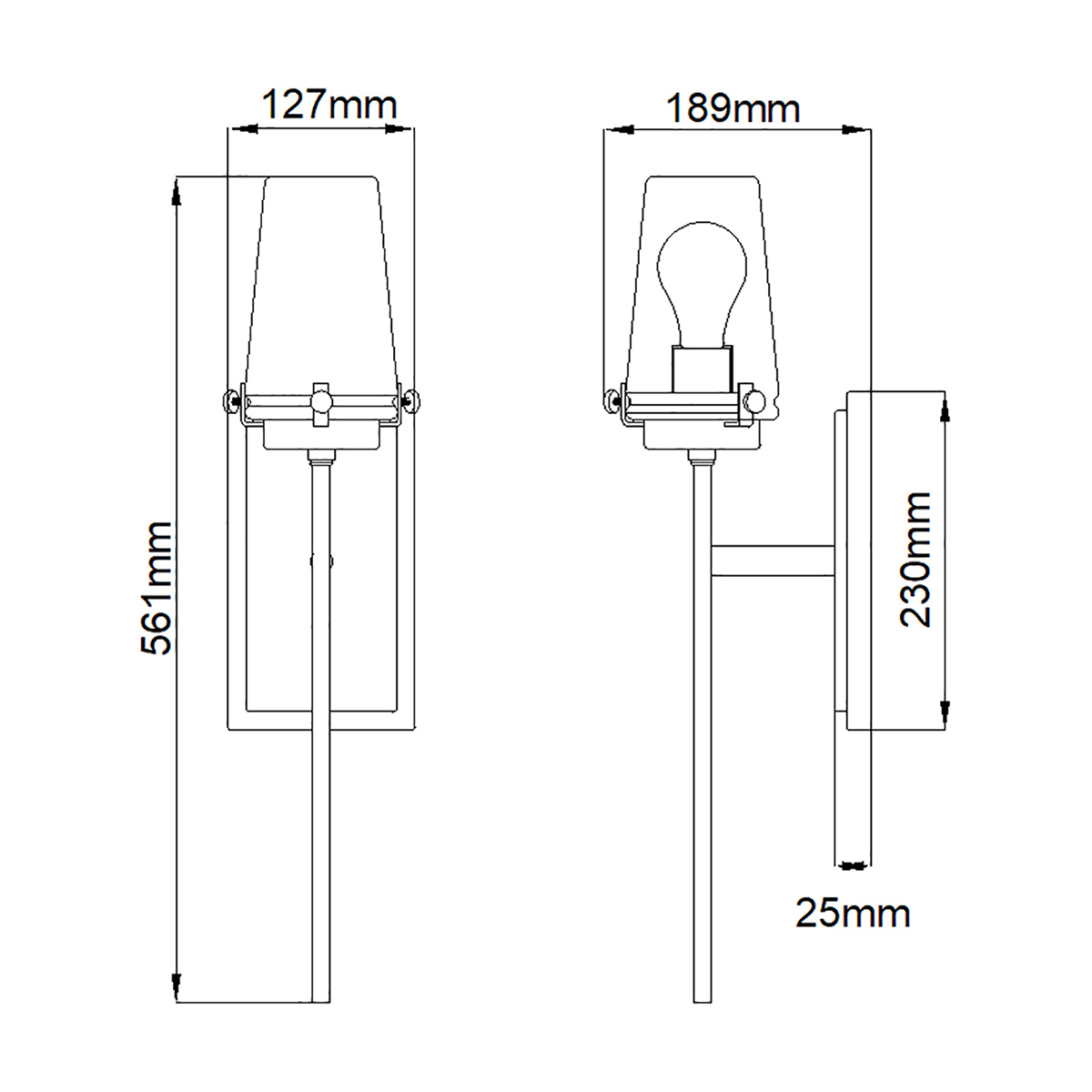 Бра с прозрачным стеклянным плафоном Kichler в Новосибирске