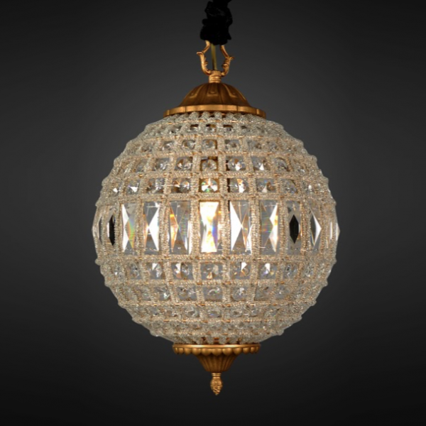 Люстра RH 19th c. Casbah Crystal Pendant 32 Темная бронза винтаж в Новосибирске | Loft Concept 