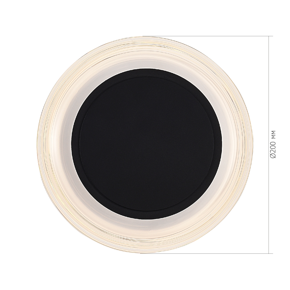 Бра круглое черный/прозрачный Plumpness LED 7 в Новосибирске