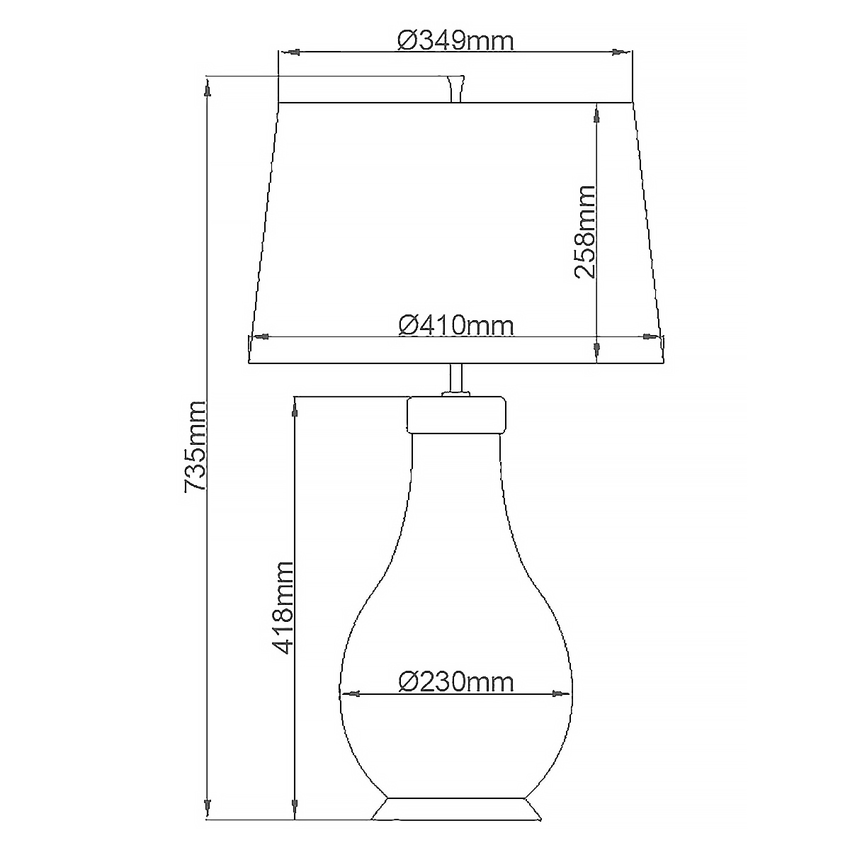 Настольная лампа с коническим дымчато-зелёным абажуром из искусственного шёлка Quintiesse в Новосибирске