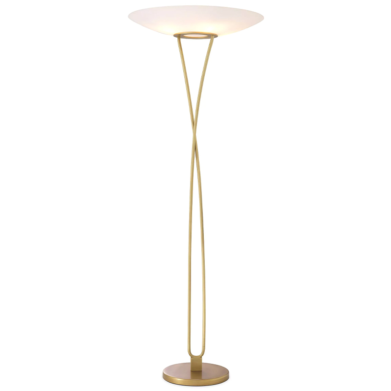 Товар Eichholtz Floor Lamp Laila Латунь Белый в Новосибирске | Loft Concept 