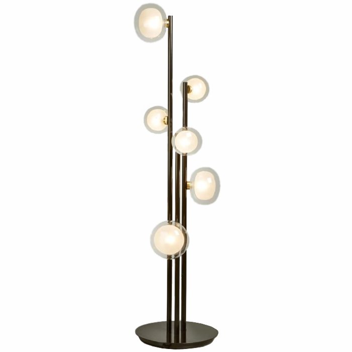 Торшер NABILA Floor Lamp Черный Глянцевое золото в Новосибирске | Loft Concept 