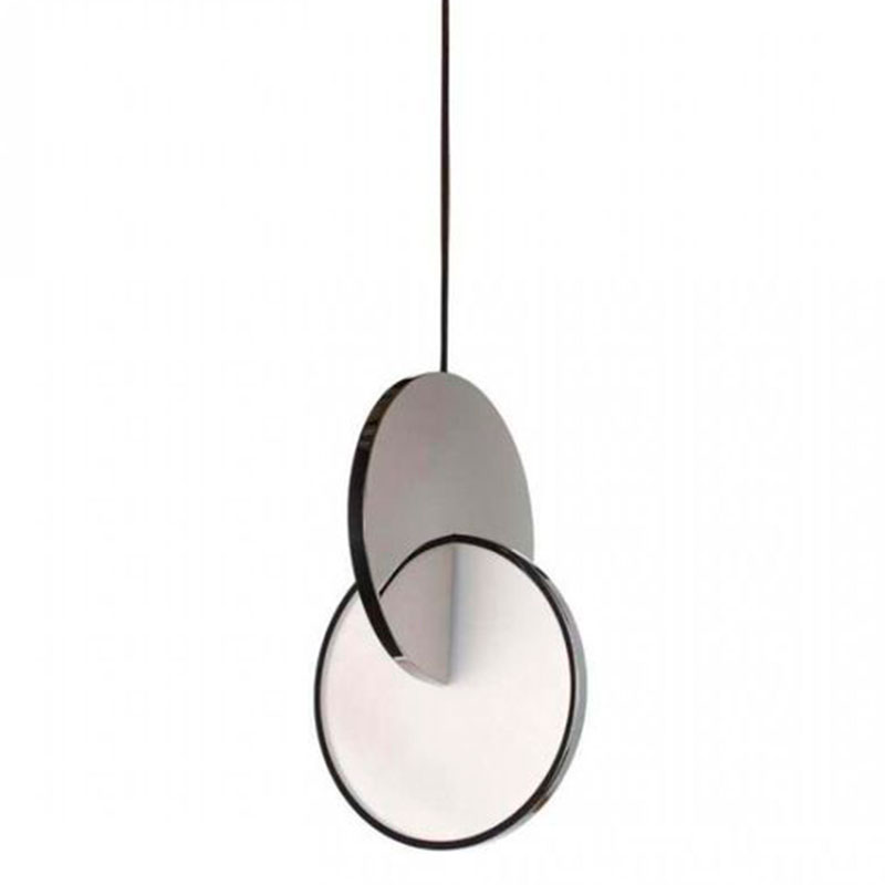 Подвесной светильник Eclipse Pendant Light Сhrome Хром Белый в Новосибирске | Loft Concept 