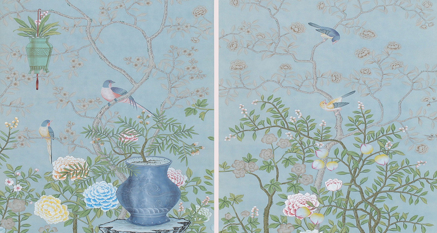 Обои ручная роспись Temple Newsam Blue - фото №1