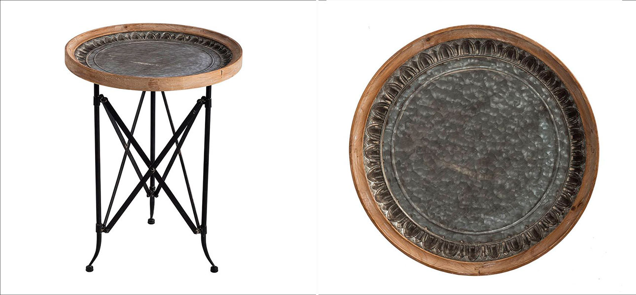 Столик круглый с углубленной столешницей Teresa - фото №1