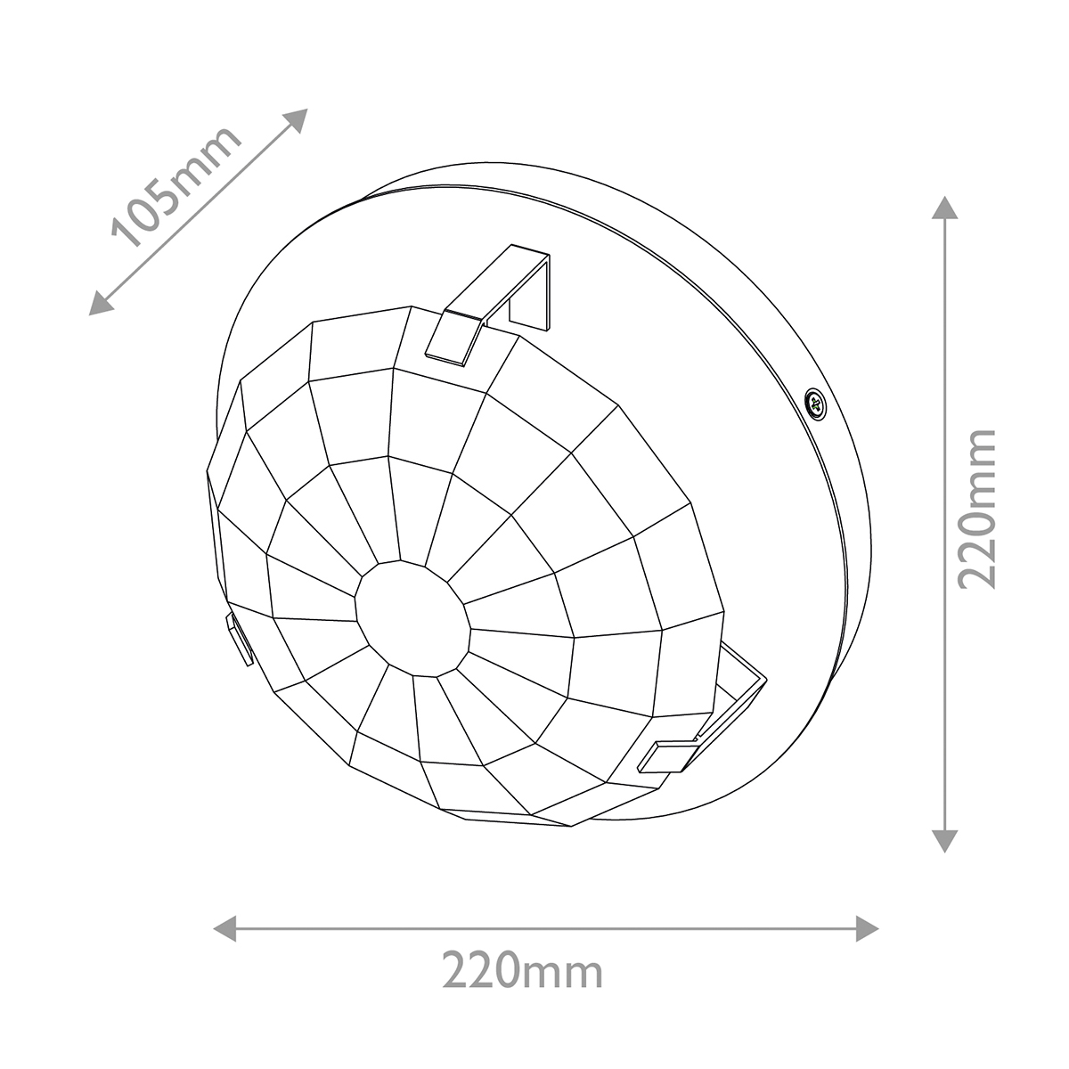 Бра округлой формы с многогранным стеклянным плафоном Hinkley в Новосибирске