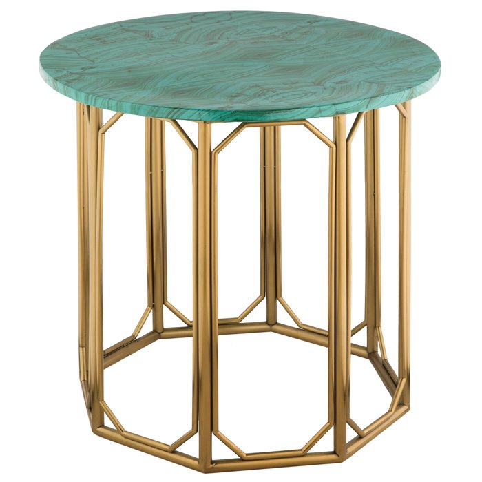 Malachite Modern Side Tables  Малахит (зеленый) Золотой в Новосибирске | Loft Concept 