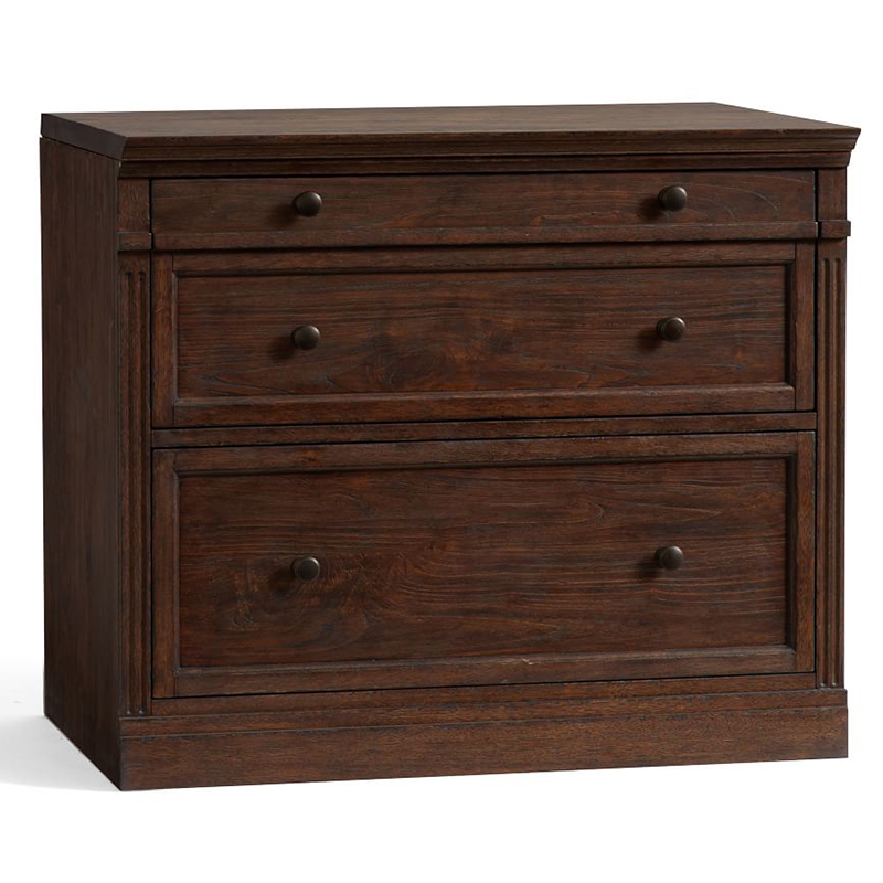 Комод с двумя ящиками Benjamin Chest of 2 Drawers Бежево-серый Белый Коричневый Черный в Новосибирске | Loft Concept 