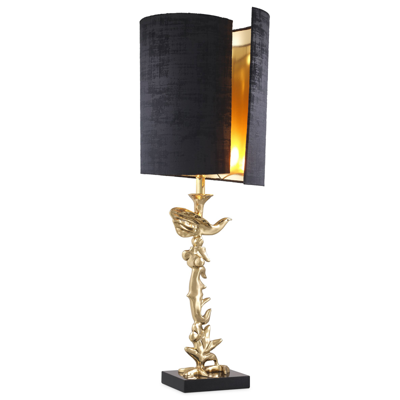 Настольная лампа Eichholtz Table Lamp Aras Латунь Черный в Новосибирске | Loft Concept 