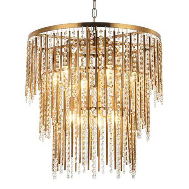 Люстра Crystal Wind Chimes Bronze Chandelier Бронза Прозрачный в Новосибирске | Loft Concept 