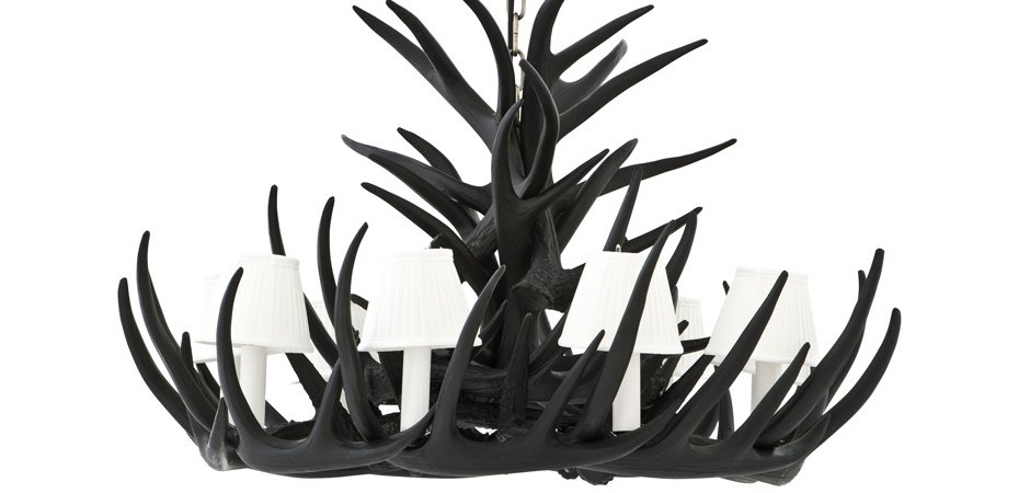 Люстра Eichholtz Chandelier Horn Highlands Black - Loft-Concept в Новосибирске