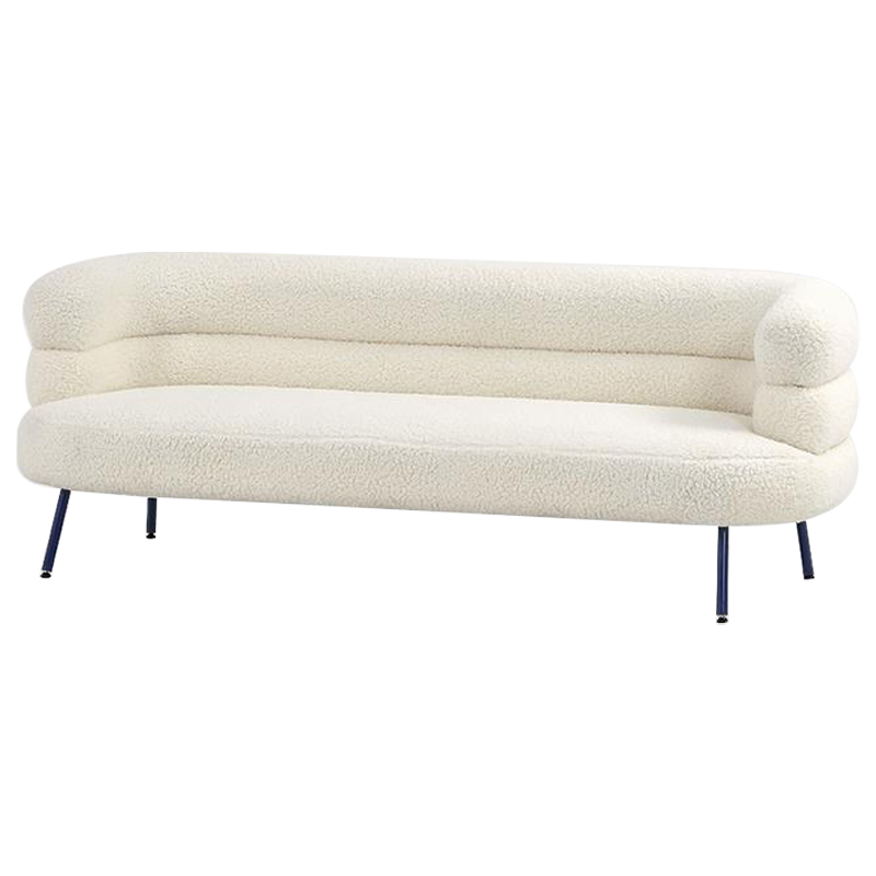 Диван Boyle White Boucle Sofa Белый Черный в Новосибирске | Loft Concept 