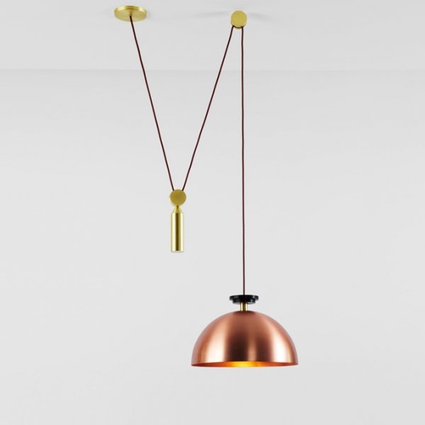 Подвесной светильник Shape up Pendant Hemisphere Copper Латунь Медь в Новосибирске | Loft Concept 