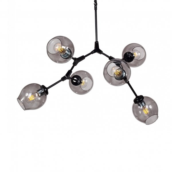 Люстра Branching Bubble Chandelier 6 Black Черный в Новосибирске | Loft Concept 