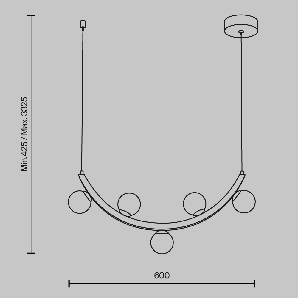Люстра подвесная Ambre 3000К 12Вт в Новосибирске