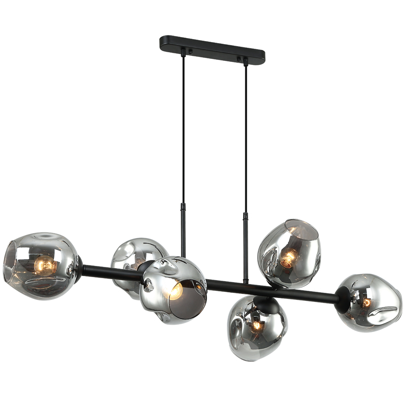 Люстра Branching Bubble Chandelier Line Gray Черный Серый (Gray) в Новосибирске | Loft Concept 