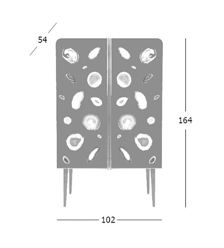 Patrick Naggar Gem Cabinet шкаф украшенный агатами  в Новосибирске