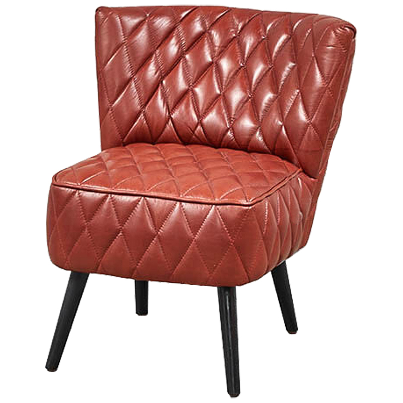 Кресло Rhombuses Upholstery Chair Малиновый (Crimson) Черный в Новосибирске | Loft Concept 