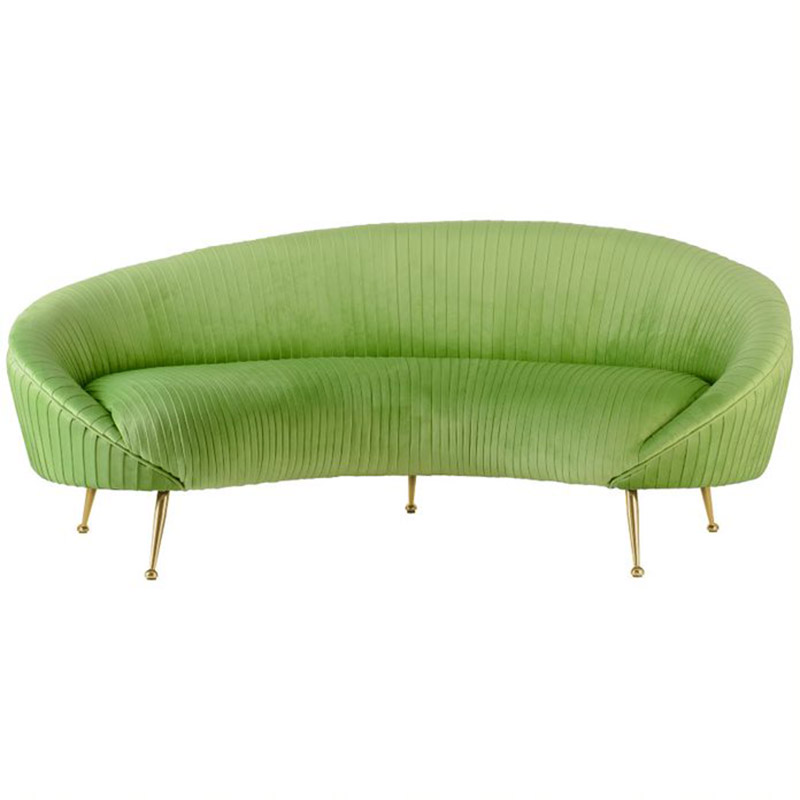 Диван Pebernat Lounge Sofa green Золотой Зеленый смок Прозрачный зеленый в Новосибирске | Loft Concept 