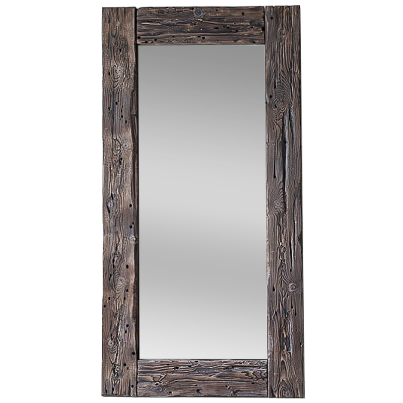 Зеркало Aged Wood Mirror Коричневый винтаж в Новосибирске | Loft Concept 