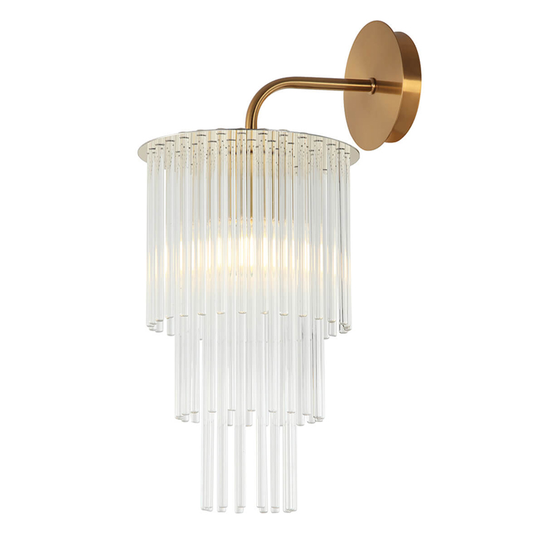 Бра Harrison Sconce gold Глянцевое золото Прозрачный в Новосибирске | Loft Concept 