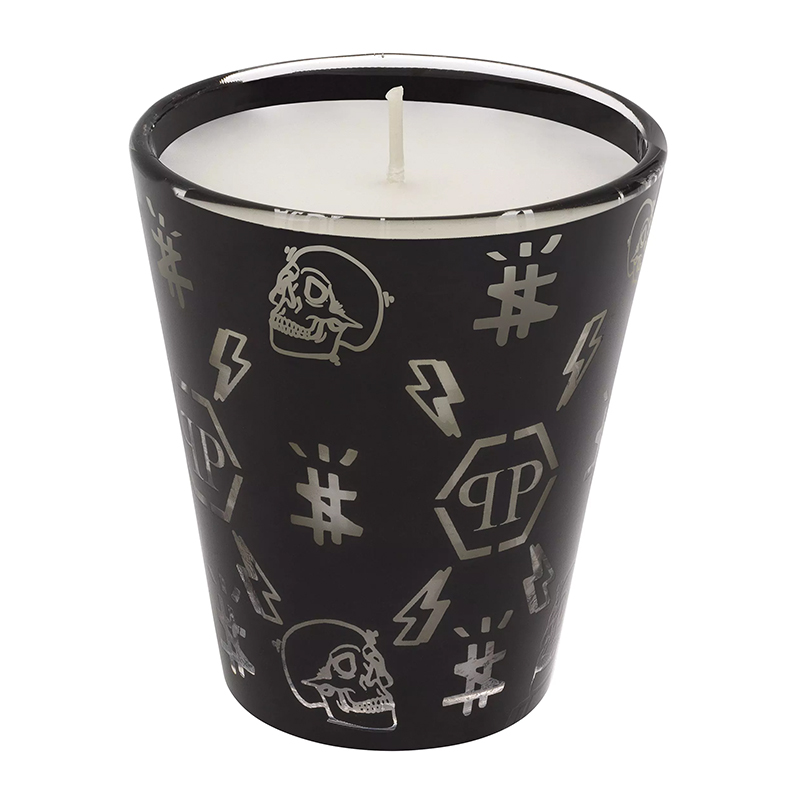 Свеча Philipp Plein Candle Monogram S Черный Белый в Новосибирске | Loft Concept 