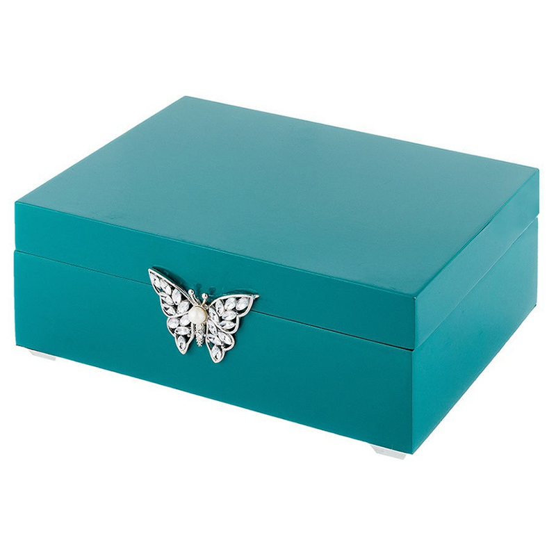 Шкатулка Turquoise Box With Butterfly Бирюзовый в Новосибирске | Loft Concept 