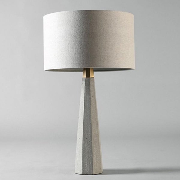 Настольная лампа Concrete Stone Table Lamp Tube Серый в Новосибирске | Loft Concept 