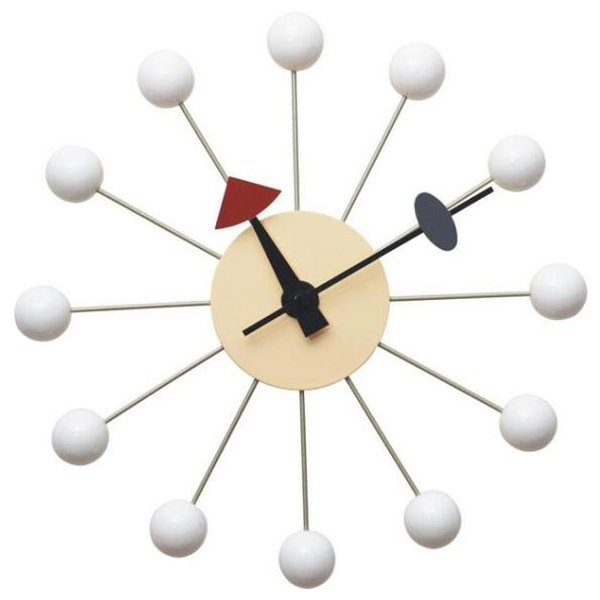 Часы George Nelson Ball Clock White Белый в Новосибирске | Loft Concept 