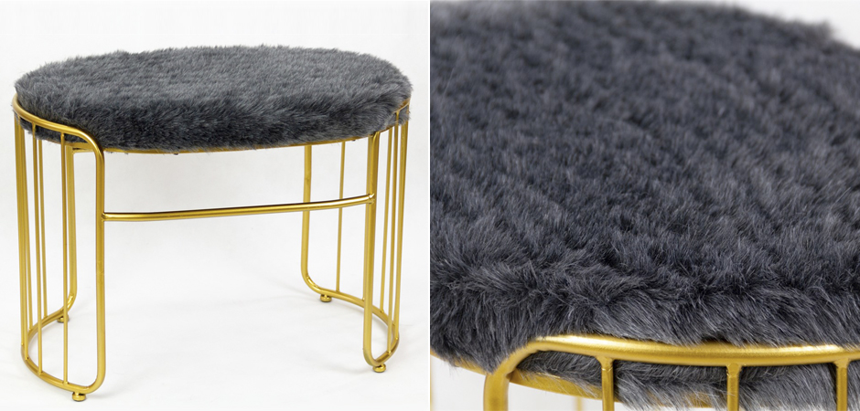 Банкетка Fur Pillow Gray - фото №1