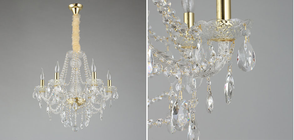 Хрустальная Люстра Tears Золотая  - Loft-Concept в Новосибирске