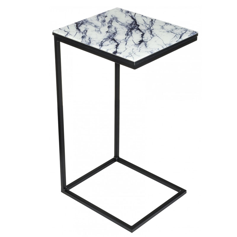 Приставной стол Zermatt Side Table white marble Белый Мрамор Bianco в Новосибирске | Loft Concept 