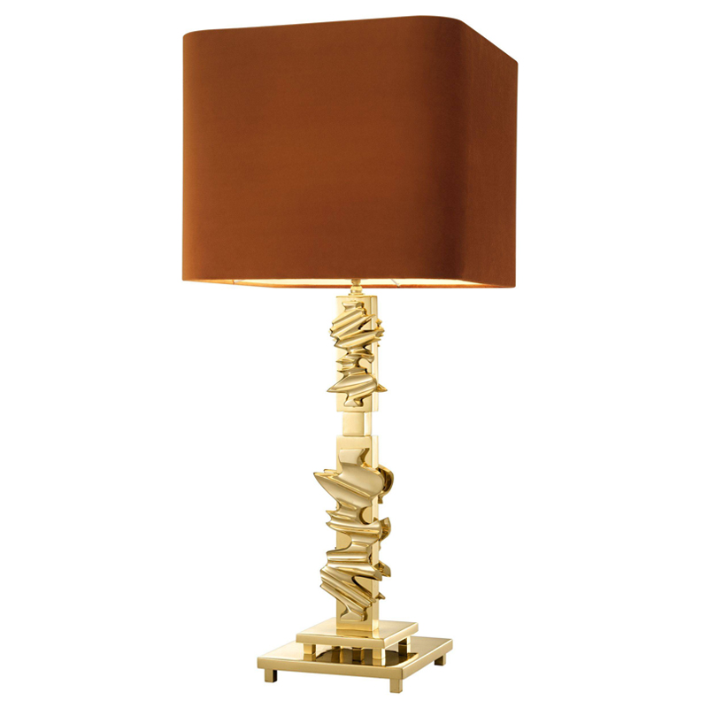 Настольная лампа Eichholtz Table Lamp Abruzzo brass Латунь Оранжевый в Новосибирске | Loft Concept 