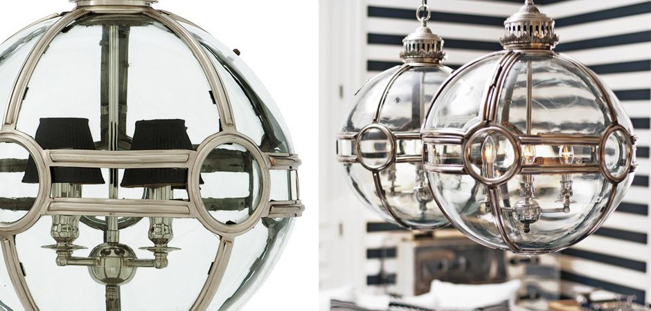 Люстра Lantern Hagerty Antique Silver - Loft-Concept в Новосибирске