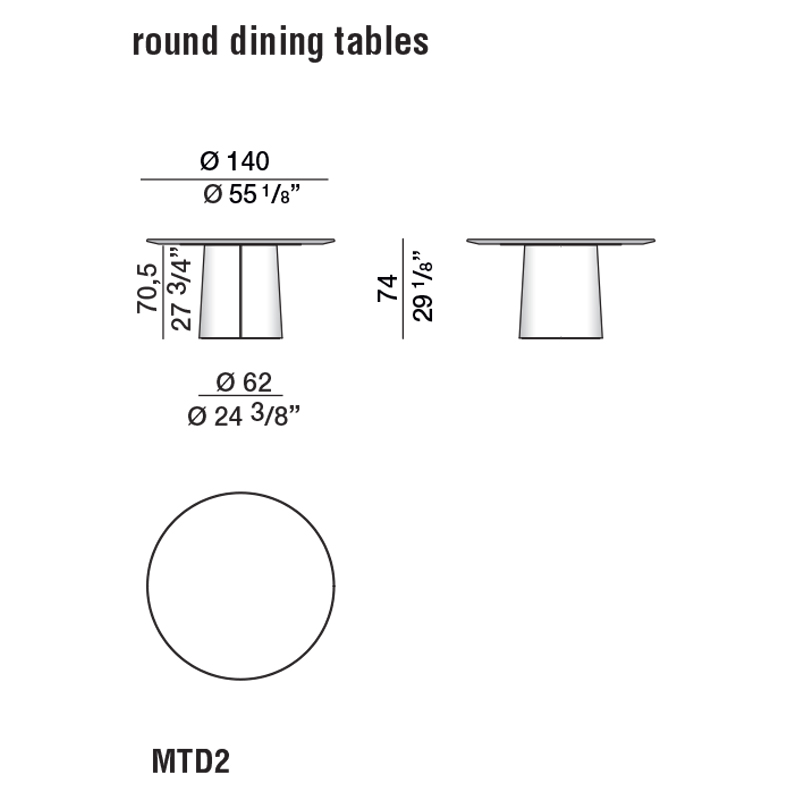 Дизайнерский круглый обеденный стол MATEO Dining Table в Новосибирске