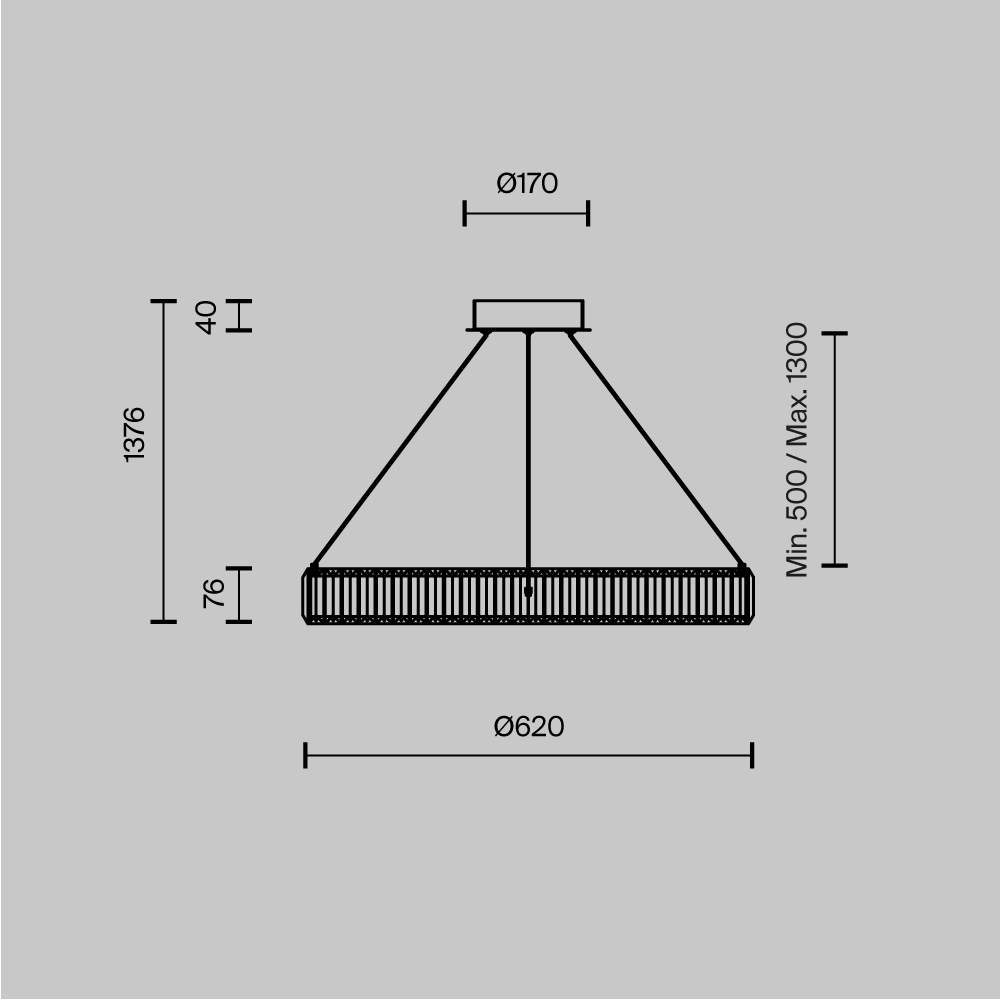 Люстра подвесная Krone 3000К 90Вт в Новосибирске